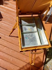 Vntg French Grumbacher Artist’s Portable Compact Travel Field Easel Wooden 286