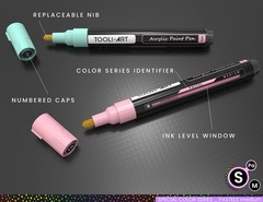 TOOLI-ART Special Colors Acrylic Paint Markers Pens for Rock Painting & Multi-Su