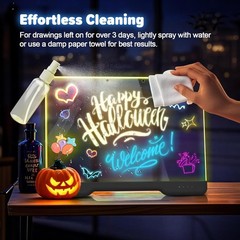 Eco-Friendly 16-Inch LED Art Board with 7 Light Effects & Drawing Supplies