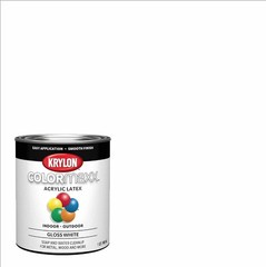 White Gloss Interior/Exterior Paint – Acrylic Latex – 1/2 Pt