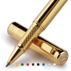 Scriveiner Gold Rollerball Pen – Stunning Luxury 1 Count (Pack of 1), 3.