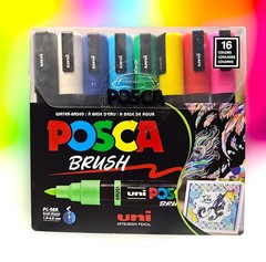 💥NIB💥 Uni POSCA PC-5BR Water-Based Paint Markers 16-Color Set [GENERIC COLORS]