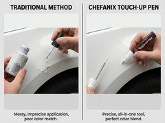 Pure White Touch up Paint for Cars & Motorcycles – Car Scratch Remover, 2-In-1 B