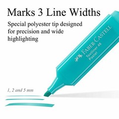 Faber Castell Pastel Highlighter Textliner Marker Pen in Assorted Colors -8 Pack