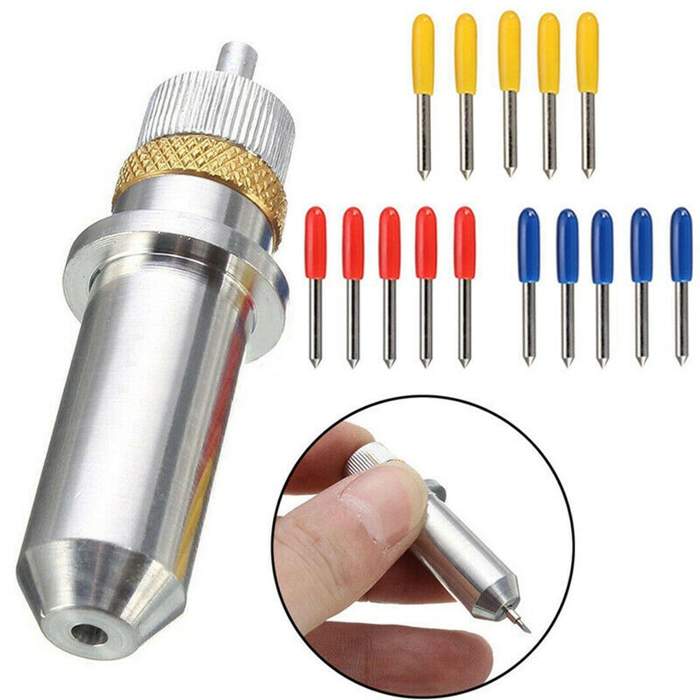 Graphtec Blade Holder + 15Pcs 30° 45° 60° Blades Vinyl Cutter Cutting Plotter J