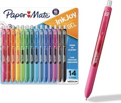 Assorted InkJoy Gel Pens 14 Count – Medium Point 0.7mm for Effortless Creativity