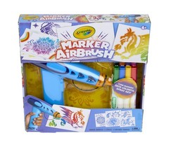Crayola Marker Airbrush Spray Art Kit, Battery-Powered Sprayer Large, Multi