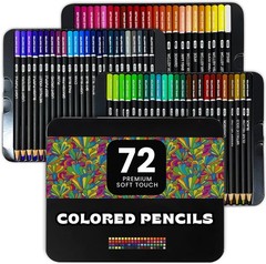 Color Pencils 72 Colored Pencils for Adult Coloring Books Professional Artist…