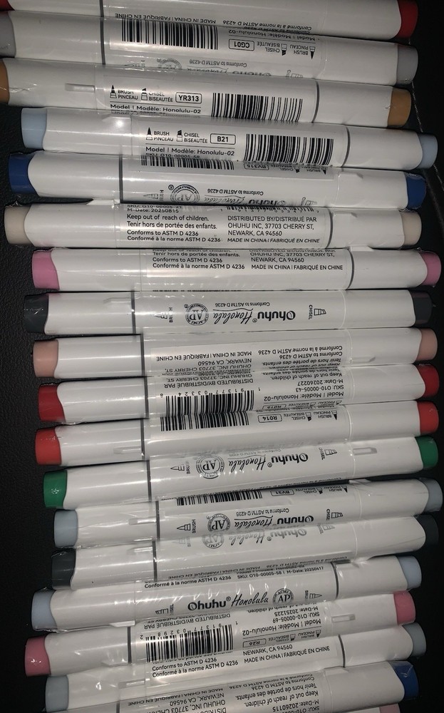 Ohuhu Honolulu Alcohol Markers Lot Of 200 Pkgs