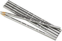 Prismacolor 02460 Verithin Colored Pencils Metallic Silver Dozen