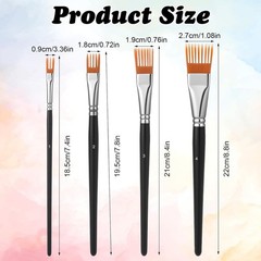 4PCS Grainer Brush Set for Texture, Professional Flat Comb Artist Paint Brush…