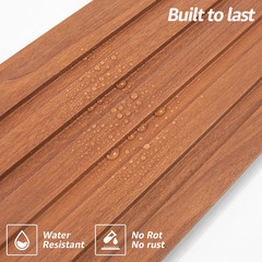 16-Pack WPC 3D Wainscoting Panels 48×6 Inch for Stylish Wall Decor, Teak