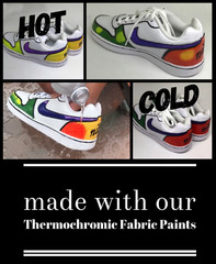 Color Changing Body Temperature Thermochromic Fabric Paint for DIY TShirts Shoes