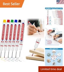 Versatile 6-Piece Deep Hole Marking Pen Set – Perfect for Crafting & Signage