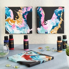 Acrylic Pouring Paint – 2oz (60 ml) Rose Pink, High Flow, No Mixing Needed, F…
