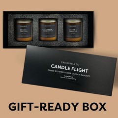 Calyan Wax Co. Masculine Scented Candle Gift Set – 3 Medium,