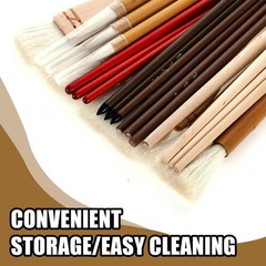 20pcs Pottery Glaze Brushes Set, Wood Ceramic with As Show, Show