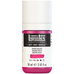 2 oz 59ml Medium Magenta Professional Soft Body Acrylic Paint Bottle Art