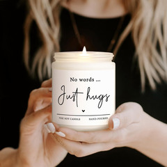 Lavender Scented Sympathy Candle No Words Just Hugs White