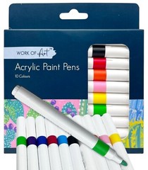 10 Colours Acrylic Paint Pens for Rock Painting Wood Ceramic Fabric Metal Canvas