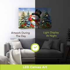 Briarwood Lane Winter Canvas Art 24×16 Winter Friends Snowman For Winter Large