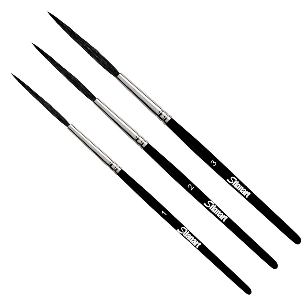 Sdanart Scroll Pinstriping Brush,3 PCS High Small, Medium, Large, Black