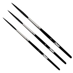 Sdanart Scroll Pinstriping Brush,3 PCS High Small, Medium, Large, Black