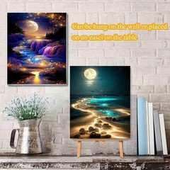 4 Pack Paint by Numbers Kit for Adults Beginner with Frame,Paint by Number with