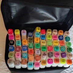 Dabo&Shobo 60PCS Multicolor Alcohol Markers Set w/ Black Zip Carrying Case