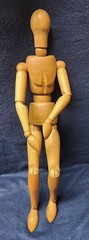 Vintage 16″ Wooden Fully Jointed Articulated Artist Figure Model Doll Mannequin
