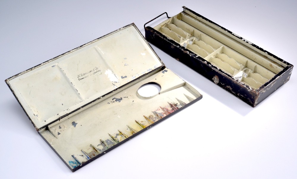 Vintage 1920’s H.Schmincke & Co. Dusseldorf Watercolor Palette – Extremely Rare