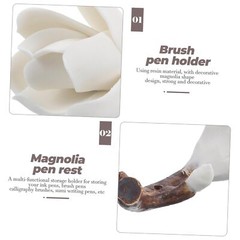 Porcelain Brush Holder Rest Ceramic Brush Holder Magnolia Shape Brush Holder …