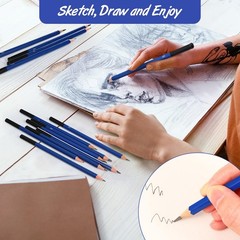120 Pcs Graphite Sketch Pencil Set (8B-5H) – Professional Drawing & Art Supplies