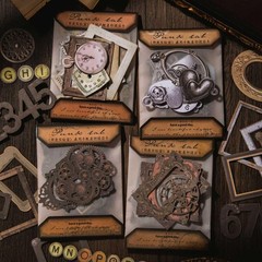 120pcs Steampunk Junk Journal Kit Vintage Scrapbook Ephemera Dark Academia Decor