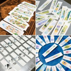 50 PCS Watercolor Paper Blank Bookmarks 1.9″ x 7.8″, 100% Cotton 140lb/300gsm…