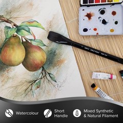 Silver Brush Limited 3008S1 Black Velvet Square Wash Paintbrush for Watercolo…