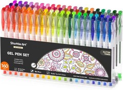 160 Pack Glitter Gel Pens Set, 80 Colors with 80 Refills for Coloring & Crafts