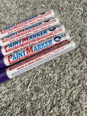 Lot Of 5 Artline 400XF EK-400XF Paint Marker 2.3mm Bullet Point NEW Seald Purple