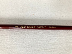 Red Sable Long Handle Bright Brush- #4