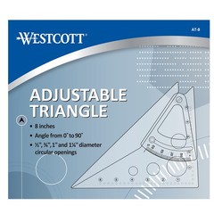 Westcott Adjustable Triangle Scale Set Easy To Read Markings For Crafting