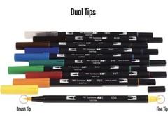 Tombow Primary Palette Dual Brush Pens – 56167 – Blendable – 10 Count -Brand New
