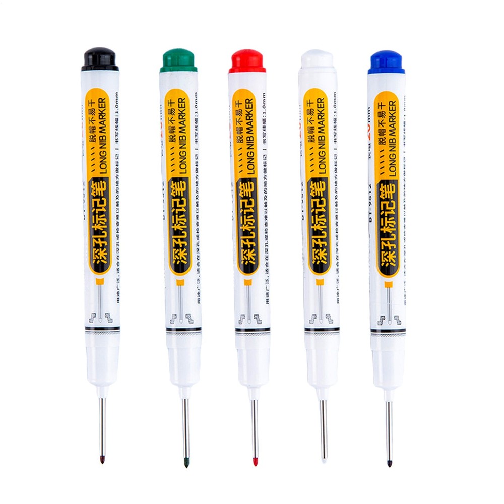 5X Deep Reach Marker Waterproof Construction Pen Long Nip Drill Markers