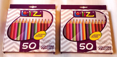 2 Boxes Lolliz 50 Colored Pencils, Long lasting-Presharpened-Intense Bright NEW