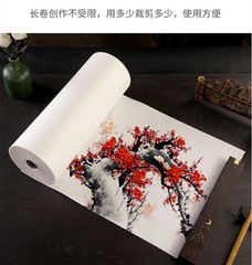 White Thicken Chinese Japanese Calligraphy Practice Xuan Paper 13.8in x 328ft