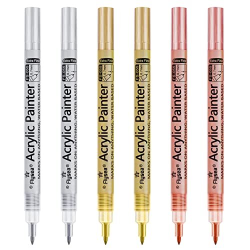 Metallic Marker Pens Gold Rose Gold and Silver Metallic Permanent Markers for…
