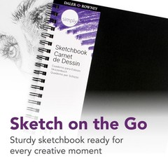Soft White Page Sketchbook, 5.5×8.5 Inches, 65lb/100gsm Paper, Wire Bound, 80