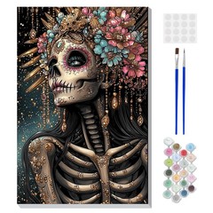 DOMROM Framed Paint by Numbers Kit for Adults Beginners, 20cm x 30cm, XBKT110