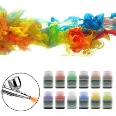 Professional Airbrush Paint, 12x30ml airbrush paint set of Acrylic Paint, Qui…