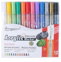 Giorgione Acrylic Marker Pen 12 Colours Paint Pens Professional DIY Drawing