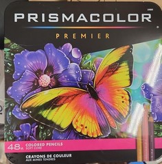 Open box Prismacolor Premier Colored Pencils Assorted Colors Soft Core 48 Count